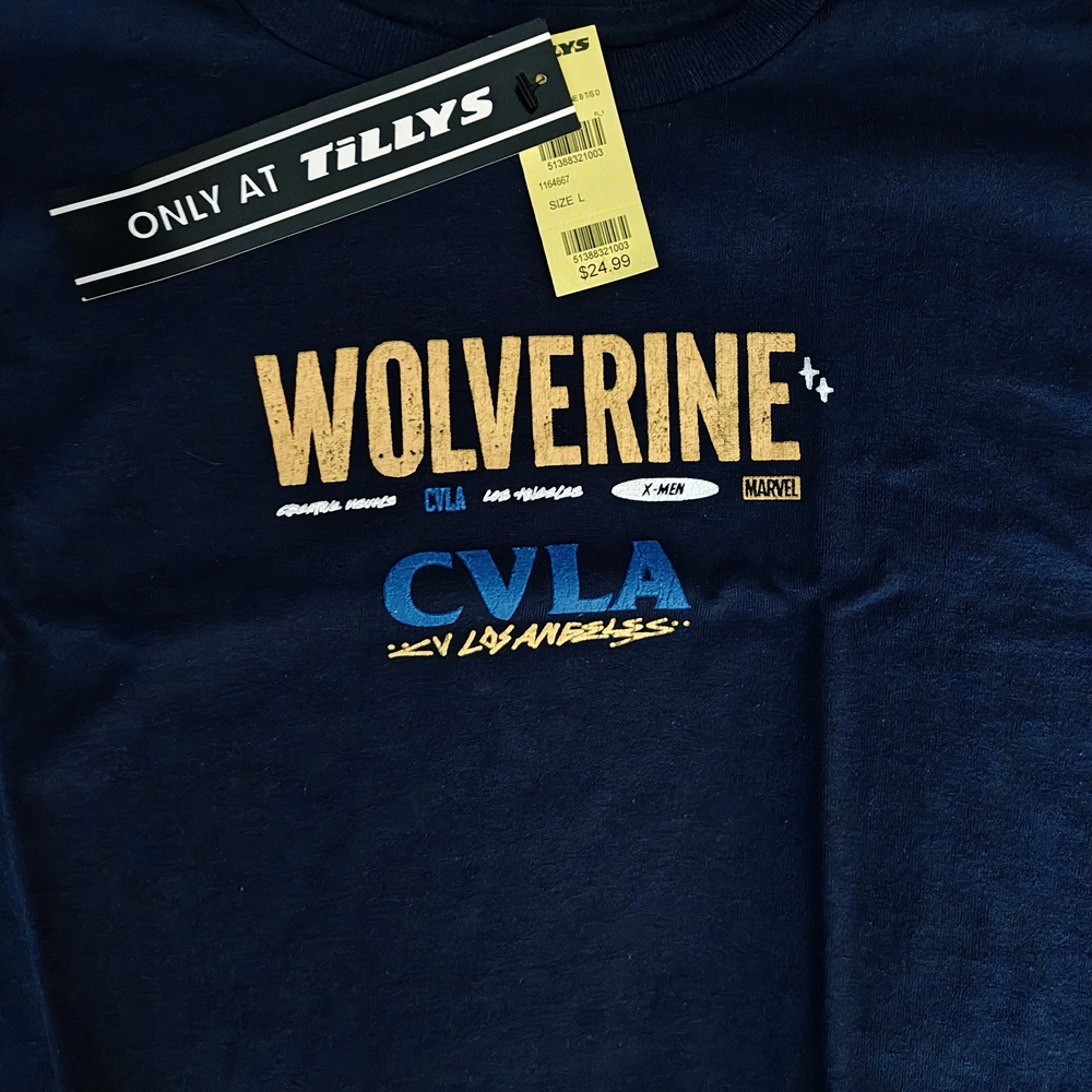Wolverine Blue and Yellow Graphic Tee